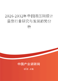 2026-2032年中國(guó)液壓隔膜計(jì)量泵行業(yè)研究與發(fā)展趨勢(shì)分析