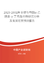 2025-2031年全球與中國α-乙酰基-γ-丁內(nèi)酯市場研究分析及發(fā)展前景預測報告