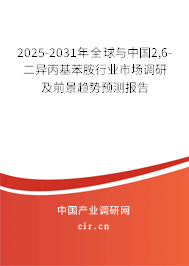 2025-2031年全球與中國2,6-二異丙基苯胺行業(yè)市場調(diào)研及前景趨勢預(yù)測報(bào)告