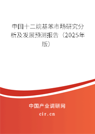中國十二烷基苯市場研究分析及發(fā)展預(yù)測報告（2024年版）