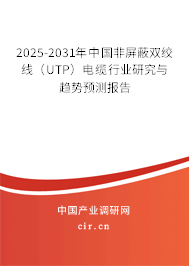 2025-2031年中國非屏蔽雙絞線（UTP）電纜行業(yè)研究與趨勢預測報告
