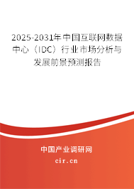 2025-2031年中國互聯(lián)網(wǎng)數(shù)據(jù)中心（IDC）行業(yè)市場分析與發(fā)展前景預(yù)測報(bào)告