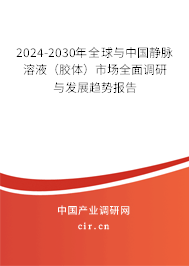 2024-2030年全球與中國靜脈溶液（膠體）市場全面調(diào)研與發(fā)展趨勢報(bào)告