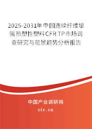 2026-2032年中國(guó)連續(xù)纖維增強(qiáng)熱塑性塑料CFR TP市場(chǎng)調(diào)查研究與前景趨勢(shì)分析報(bào)告