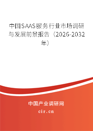 中國SAAS服務(wù)行業(yè)市場調(diào)研與發(fā)展前景報(bào)告（2026-2032年）