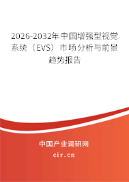 2026-2032年中國(guó)增強(qiáng)型視覺(jué)系統(tǒng)（EVS）市場(chǎng)分析與前景趨勢(shì)報(bào)告