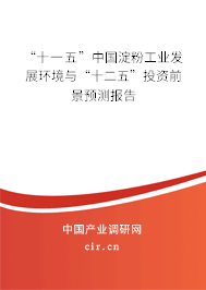 “十一五”中國(guó)淀粉工業(yè)發(fā)展環(huán)境與“十二五”投資前景預(yù)測(cè)報(bào)告 “十一五”中國(guó)淀粉工業(yè)發(fā)展環(huán)境與“十二五”投資前景預(yù)測(cè)報(bào)告
