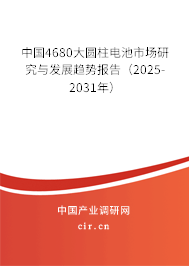 中國4680大圓柱電池市場研究與發(fā)展趨勢報告（2025-2031年）