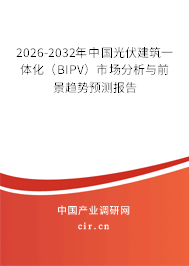 2026-2032年中國(guó)光伏建筑一體化（BIPV）市場(chǎng)分析與前景趨勢(shì)預(yù)測(cè)報(bào)告