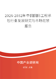 2025-2031年中國國際工程承包行業(yè)發(fā)展研究與市場前景報告