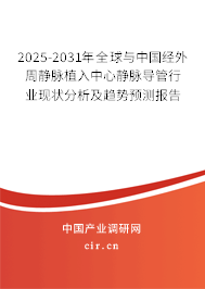 2025-2031年全球與中國經(jīng)外周靜脈植入中心靜脈導(dǎo)管行業(yè)現(xiàn)狀分析及趨勢預(yù)測報(bào)告