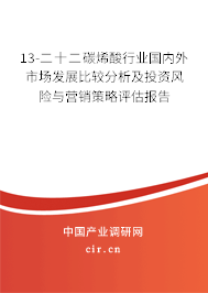 13-二十二碳烯酸行業(yè)國內(nèi)外市場發(fā)展比較分析及投資風(fēng)險與營銷策略評估報告
