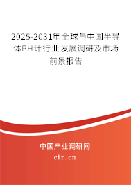 2025-2031年全球與中國半導(dǎo)體PH計(jì)行業(yè)發(fā)展調(diào)研及市場前景報(bào)告