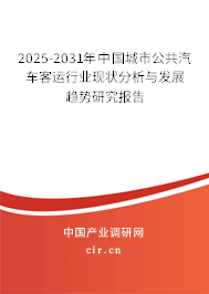 2025-2031年中國城市公共汽車客運行業(yè)現狀分析與發(fā)展趨勢研究報告
