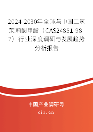 2024-2030年全球與中國二氫茉莉酸甲酯(CAS24851-98-7)行業(yè)深度調(diào)研與發(fā)展趨勢分析報告 2024-2030年全球與中國二氫茉莉酸甲酯(CAS24851-98-7)行業(yè)深度調(diào)研與發(fā)展趨勢分析報告