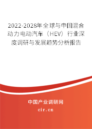 2022-2028年全球與中國混合動力電動汽車（HEV）行業(yè)深度調(diào)研與發(fā)展趨勢分析報告