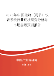 2025年中國控制（調(diào)節(jié)）儀表系統(tǒng)行業(yè)現(xiàn)狀研究分析與市場(chǎng)前景預(yù)測(cè)報(bào)告