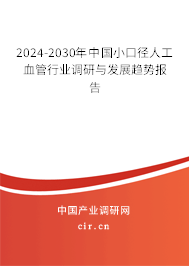 2024-2030年中國小口徑人工血管行業(yè)調(diào)研與發(fā)展趨勢(shì)報(bào)告 2024-2030年中國小口徑人工血管行業(yè)調(diào)研與發(fā)展趨勢(shì)報(bào)告