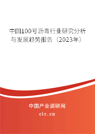 中國100號瀝青行業(yè)研究分析與發(fā)展趨勢報告（2023年）