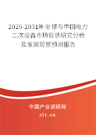 2025-2031年全球與中國電力二次設備市場現(xiàn)狀研究分析及發(fā)展前景預測報告 2025-2031年全球與中國電力二次設備市場現(xiàn)狀研究分析及發(fā)展前景預測報告