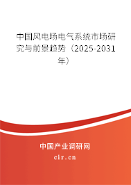 中國風(fēng)電場電氣系統(tǒng)市場研究與前景趨勢(2025-2031年) 中國風(fēng)電場電氣系統(tǒng)市場研究與前景趨勢(2025-2031年)