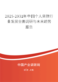 2025-2031年中國個(gè)人貸款行業(yè)發(fā)展全面調(diào)研與未來趨勢(shì)報(bào)告 2025-2031年中國個(gè)人貸款行業(yè)發(fā)展全面調(diào)研與未來趨勢(shì)報(bào)告