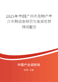 2025年中國廣州市房地產中介市場調查研究與發(fā)展前景預測報告 2025年中國廣州市房地產中介市場調查研究與發(fā)展前景預測報告