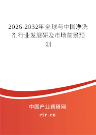 2026-2032年全球與中國凈洗劑行業(yè)發(fā)展研及市場前景預測