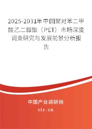 2025-2031年中國(guó)聚對(duì)苯二甲酸乙二醇酯（PET）市場(chǎng)深度調(diào)查研究與發(fā)展前景分析報(bào)告