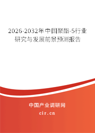 2026-2032年中國聚酯-5行業(yè)研究與發(fā)展前景預(yù)測報告