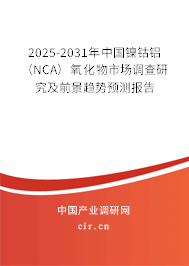 2025-2031年中國(guó)鎳鈷鋁（NCA）氧化物市場(chǎng)調(diào)查研究及前景趨勢(shì)預(yù)測(cè)報(bào)告