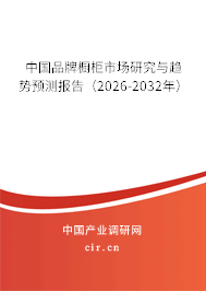 中國品牌櫥柜市場研究與趨勢預(yù)測報告（2025-2031年）