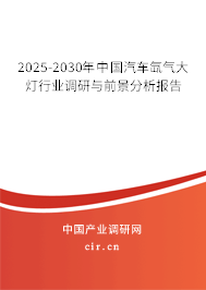 2025-2030年中國(guó)汽車(chē)氙氣大燈行業(yè)調(diào)研與前景分析報(bào)告