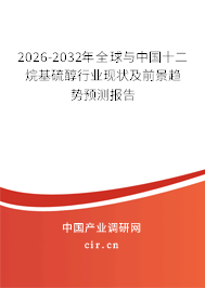 2026-2032年全球與中國(guó)十二烷基硫醇行業(yè)現(xiàn)狀及前景趨勢(shì)預(yù)測(cè)報(bào)告