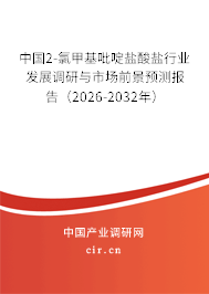 中國2-氯甲基吡啶鹽酸鹽行業(yè)發(fā)展調(diào)研與市場前景預測報告（2026-2032年）