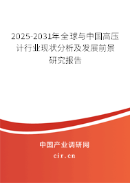 2025-2031年全球與中國高壓計行業(yè)現(xiàn)狀分析及發(fā)展前景研究報告