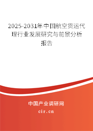 2025-2031年中國航空貨運代理行業(yè)發(fā)展研究與前景分析報告 2025-2031年中國航空貨運代理行業(yè)發(fā)展研究與前景分析報告