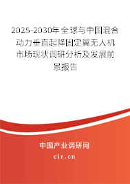 2025-2030年全球與中國混合動(dòng)力垂直起降固定翼無人機(jī)市場(chǎng)現(xiàn)狀調(diào)研分析及發(fā)展前景報(bào)告