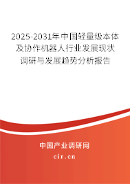 2025-2031年中國輕量級(jí)本體及協(xié)作機(jī)器人行業(yè)發(fā)展現(xiàn)狀調(diào)研與發(fā)展趨勢分析報(bào)告