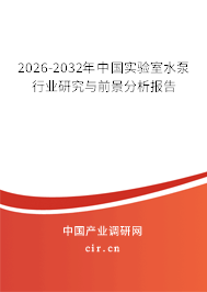 2025-2031年中國實(shí)驗(yàn)室水泵行業(yè)研究與前景分析報告 2025-2031年中國實(shí)驗(yàn)室水泵行業(yè)研究與前景分析報告