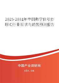 2025-2031年中國(guó)數(shù)字信號(hào)處理IC行業(yè)現(xiàn)狀與趨勢(shì)預(yù)測(cè)報(bào)告