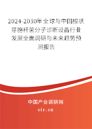 2024-2030年全球與中國梭狀芽胞桿菌分子診斷設(shè)備行業(yè)發(fā)展全面調(diào)研與未來趨勢預(yù)測報(bào)告