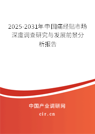 2025-2031年中國痛經(jīng)貼市場深度調(diào)查研究與發(fā)展前景分析報告 2025-2031年中國痛經(jīng)貼市場深度調(diào)查研究與發(fā)展前景分析報告