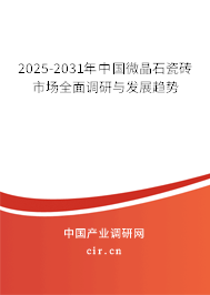 2025-2031年中國微晶石瓷磚市場全面調(diào)研與發(fā)展趨勢