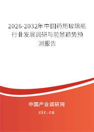 2026-2032年中國藥用玻璃瓶行業(yè)發(fā)展調研與前景趨勢預測報告