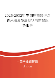 2026-2032年中國(guó)枸櫞酸伊沙佐米膠囊發(fā)展現(xiàn)狀與前景趨勢(shì)報(bào)告