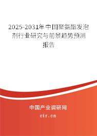 2025-2031年中國(guó)聚氨酯發(fā)泡劑行業(yè)研究與前景趨勢(shì)預(yù)測(cè)報(bào)告 2025-2031年中國(guó)聚氨酯發(fā)泡劑行業(yè)研究與前景趨勢(shì)預(yù)測(cè)報(bào)告