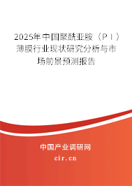 2025年中國聚酰亞胺（PI）薄膜行業(yè)現(xiàn)狀研究分析與市場前景預(yù)測報(bào)告