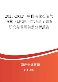 2025-2031年中國(guó)液化石油氣汽車（LPGV）市場(chǎng)深度調(diào)查研究與發(fā)展前景分析報(bào)告