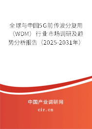全球與中國5G前傳波分復(fù)用(WDM)行業(yè)市場(chǎng)調(diào)研及趨勢(shì)分析報(bào)告(2025-2031年) 全球與中國5G前傳波分復(fù)用(WDM)行業(yè)市場(chǎng)調(diào)研及趨勢(shì)分析報(bào)告(2025-2031年)